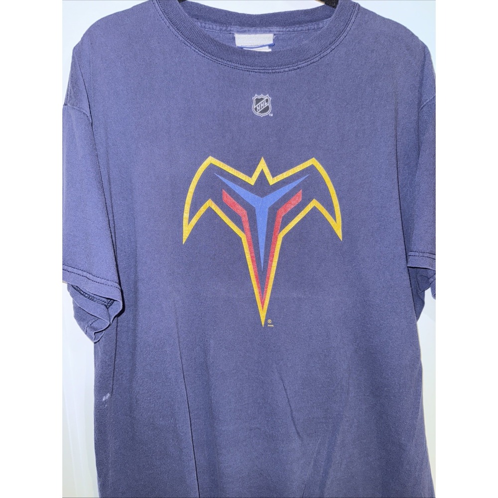Atlanta Thrashers Tkachuk Navy Reebok TShirt NHL Men’s Size Large